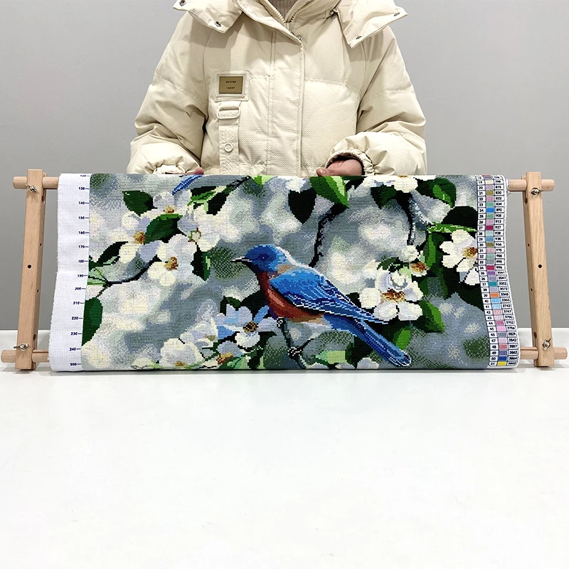 2024新款十字绣木绷专用绣架绣绷桌面刺绣固定器支架简易家用小型