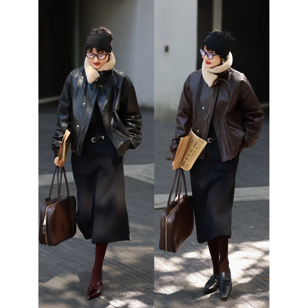 【时髦秀场】意大利进口植鞣羊皮 夹克外套