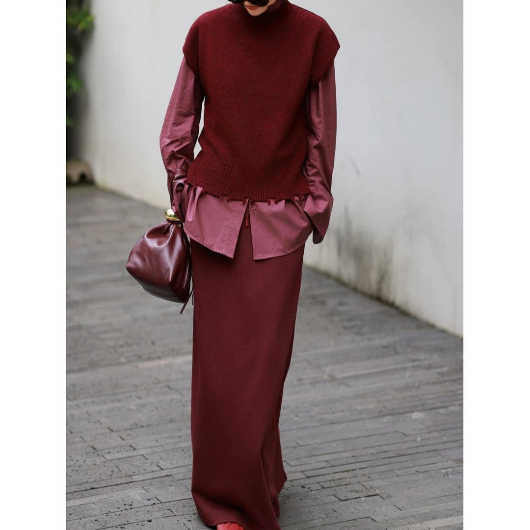 【天蝎座】羊毛打底马甲开衫叠穿无敌套装洋气