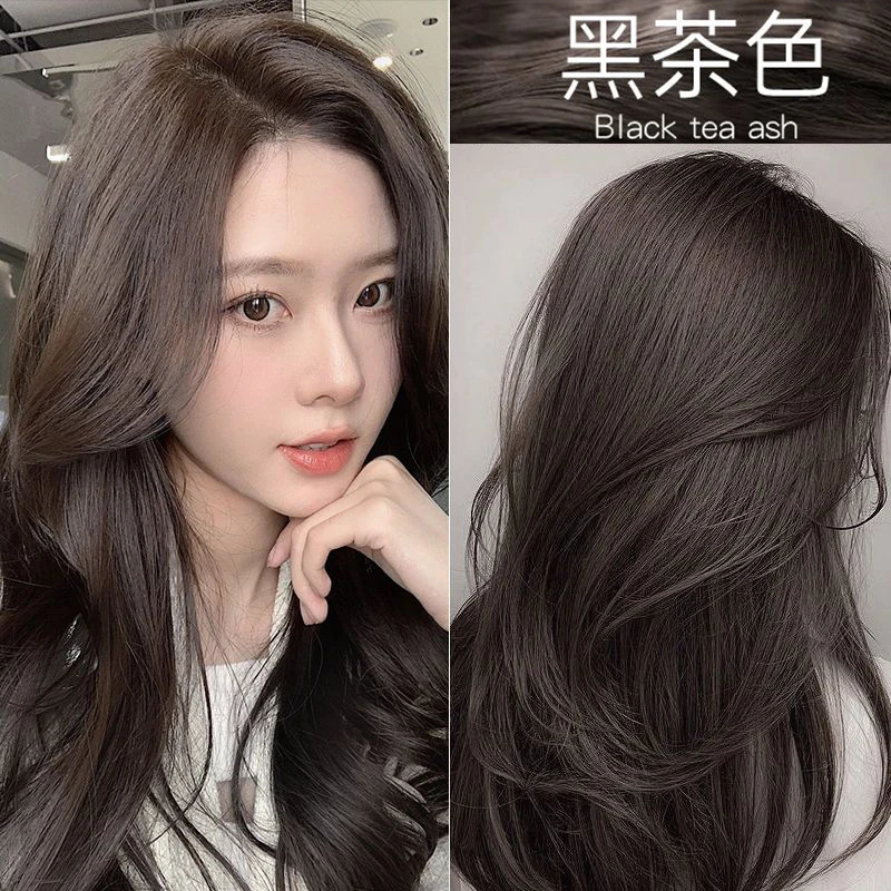 植物染发剂黑茶色遮盖白发神器不沾头皮无刺激官方正品染发膏