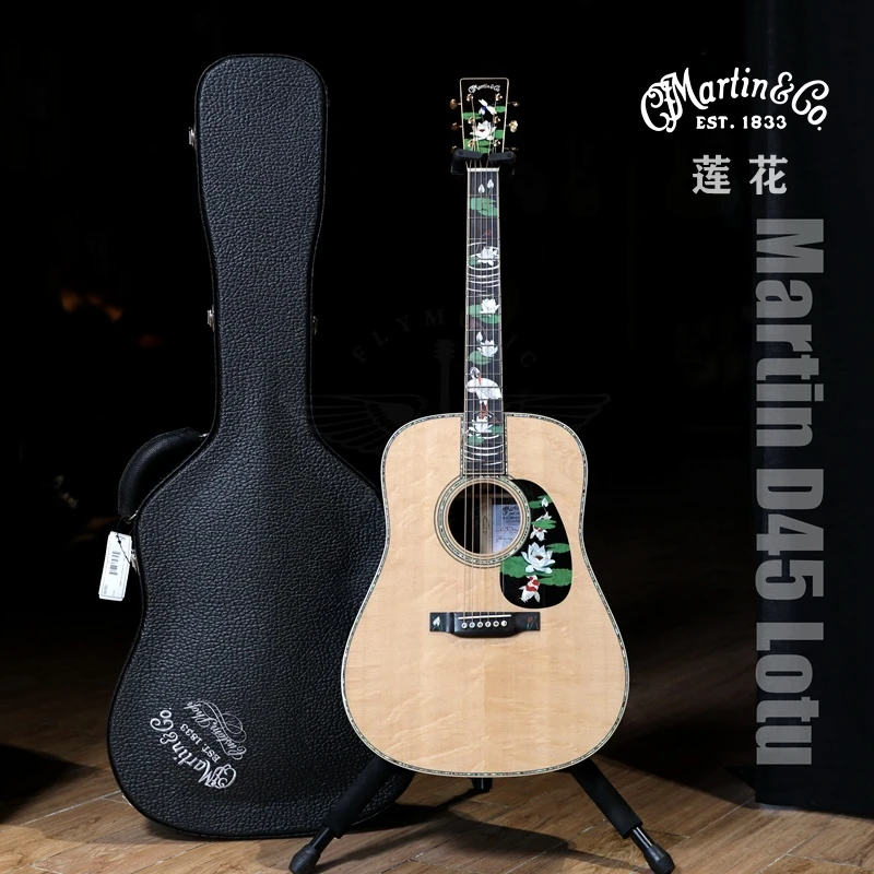 飞琴行 马丁Martin D45 Harvey Leach Lotus Flower莲花全单吉他