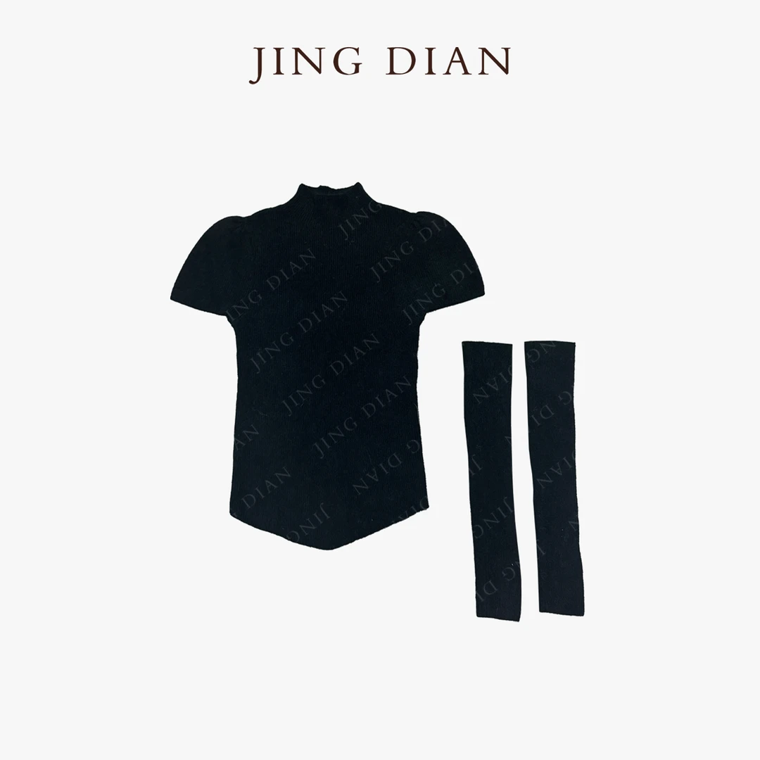 【JD】定制款精品半高领袖套针织衫