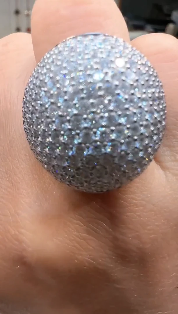 【闪购商品】钻石戒指18K金镶嵌满天星戒指FH