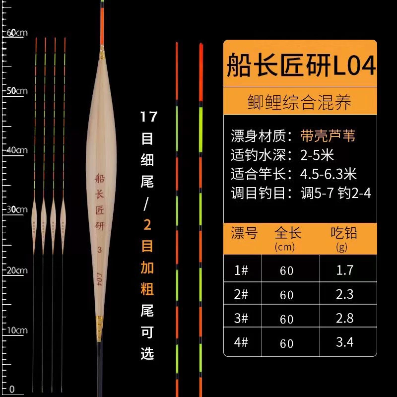 60公分17目L04芦苇漂鲫鱼鲤鱼混养黑坑偷驴细尾加粗