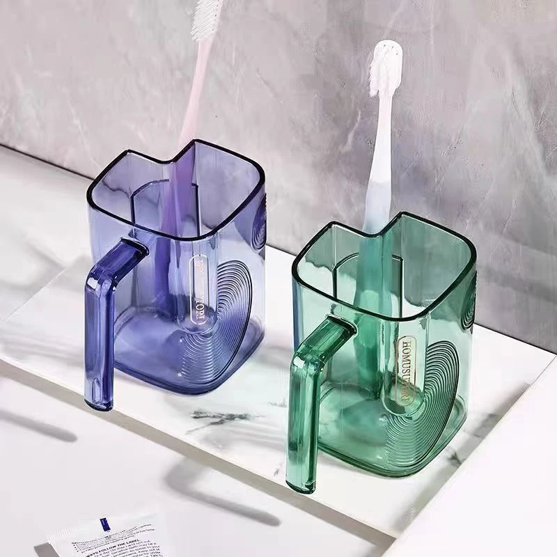 家用透明刷牙漱口杯学生宿舍刷牙杯牙缸牙刷洗漱杯子轻奢风漱口杯