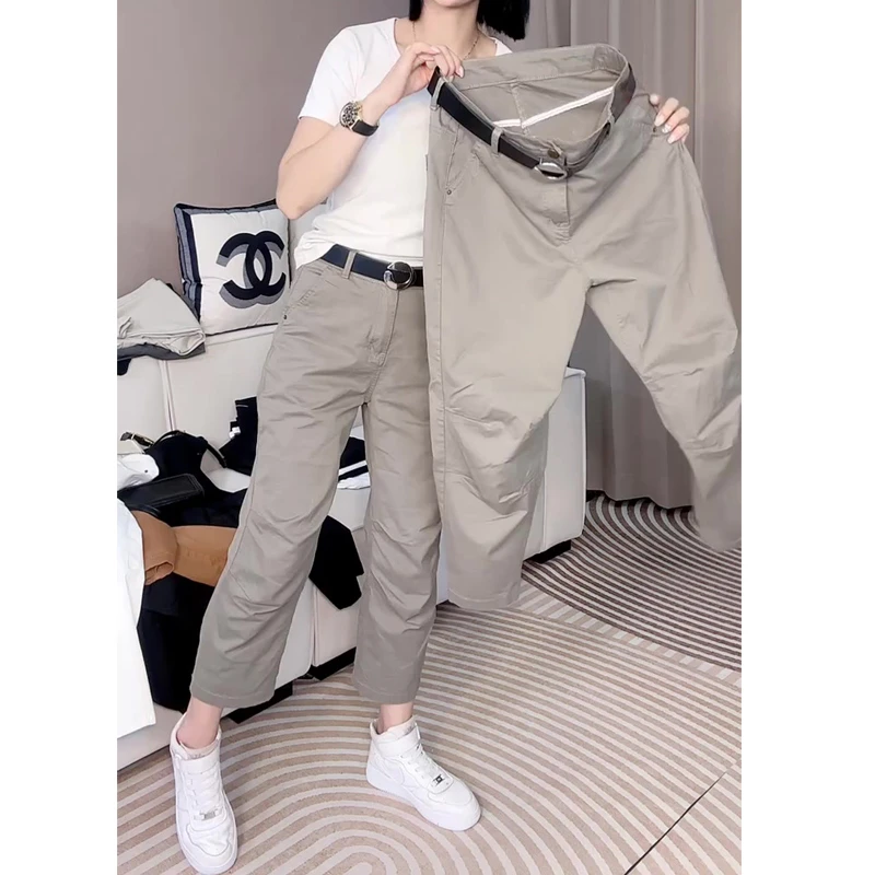 2024早秋款女装弹力弯刀八分牛仔裤梨形身材显瘦小个子直筒裤