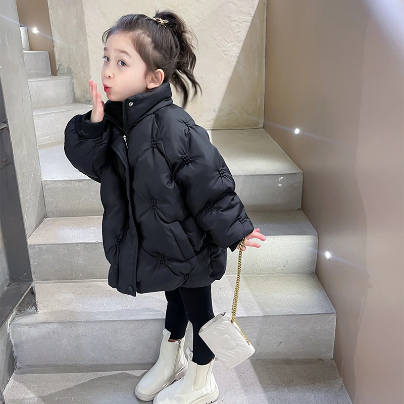 女童棉服冬装2023新款儿童装冬季加绒棉衣女宝宝棉衣加厚洋气外套