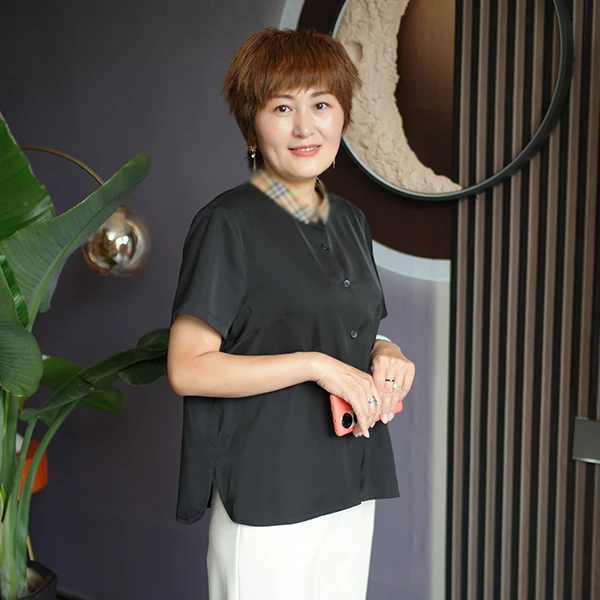 XIN ZHI YU/欣芝钰休闲衬衣宽松大码时尚透气黑色打底中国风衬衫