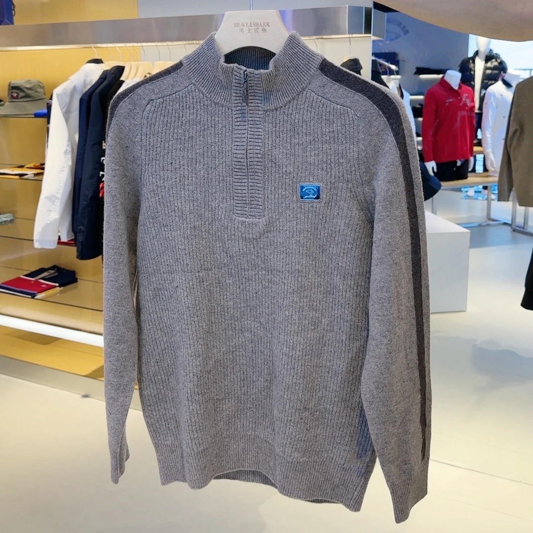BRAVE&SHARK/勇士鲨鱼鲨鱼家撤柜纯羊毛衫300342