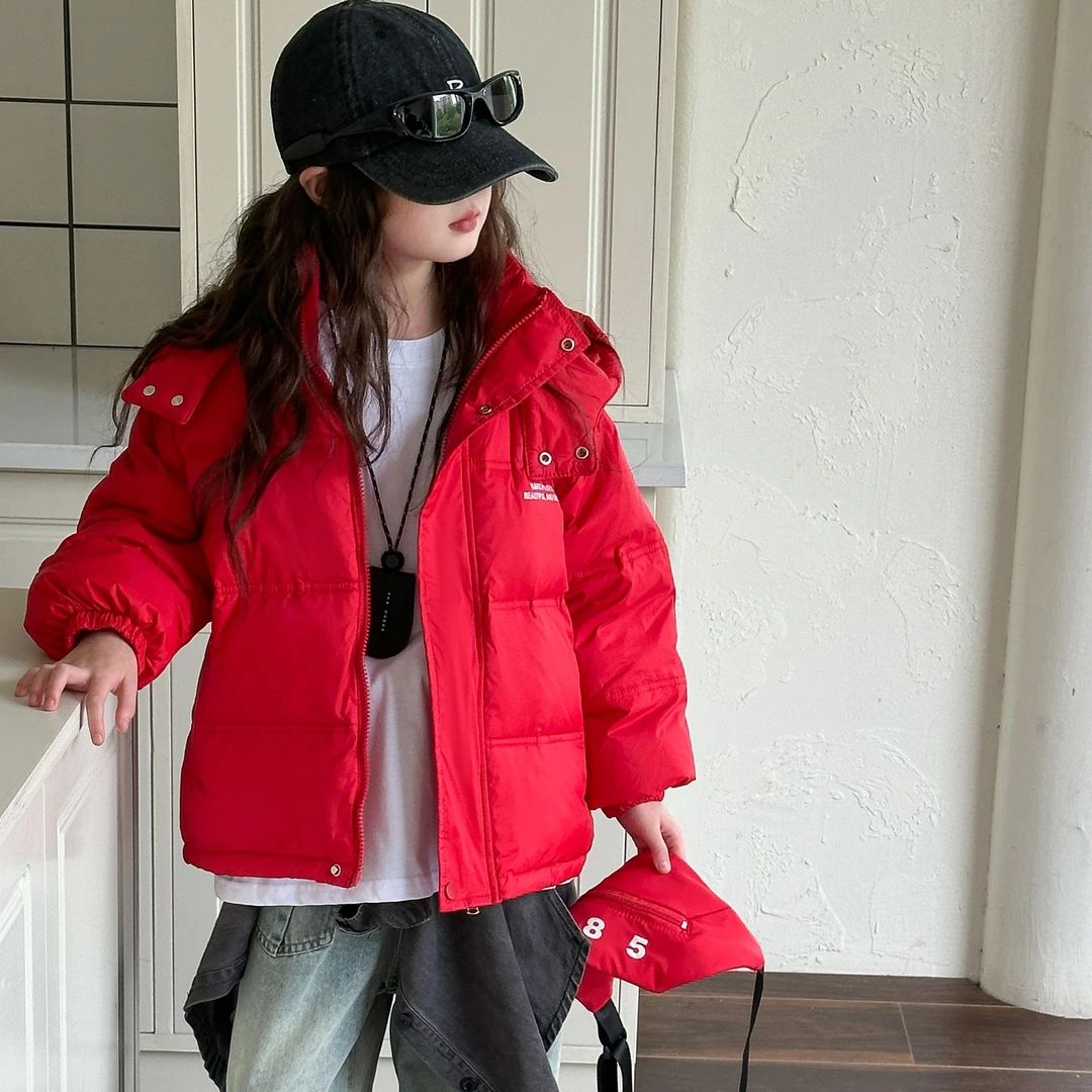 儿童鸭绒服韩版洋气加厚时尚保暖冬季亲子装男女童宽松潮童反季24