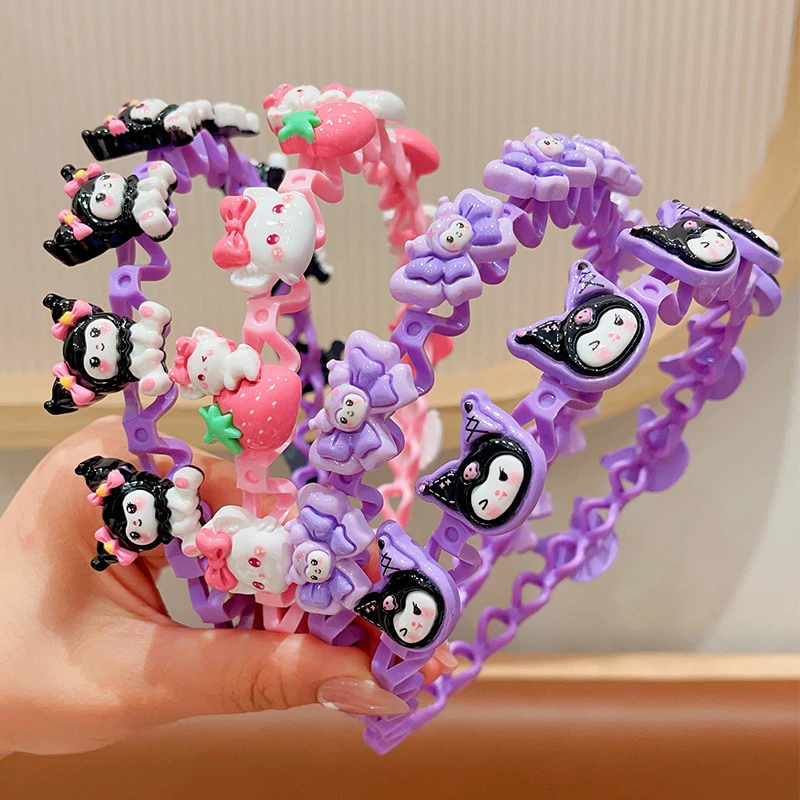 库洛米儿童波浪发箍小女孩刘海碎发整理神器发卡女童带齿防滑头箍