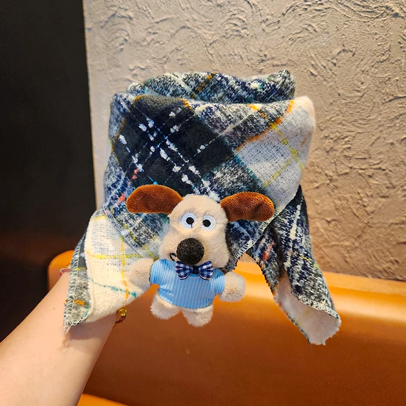 儿童围巾加厚女童秋冬新款三角口水巾婴儿外出防风保暖宝宝围脖套