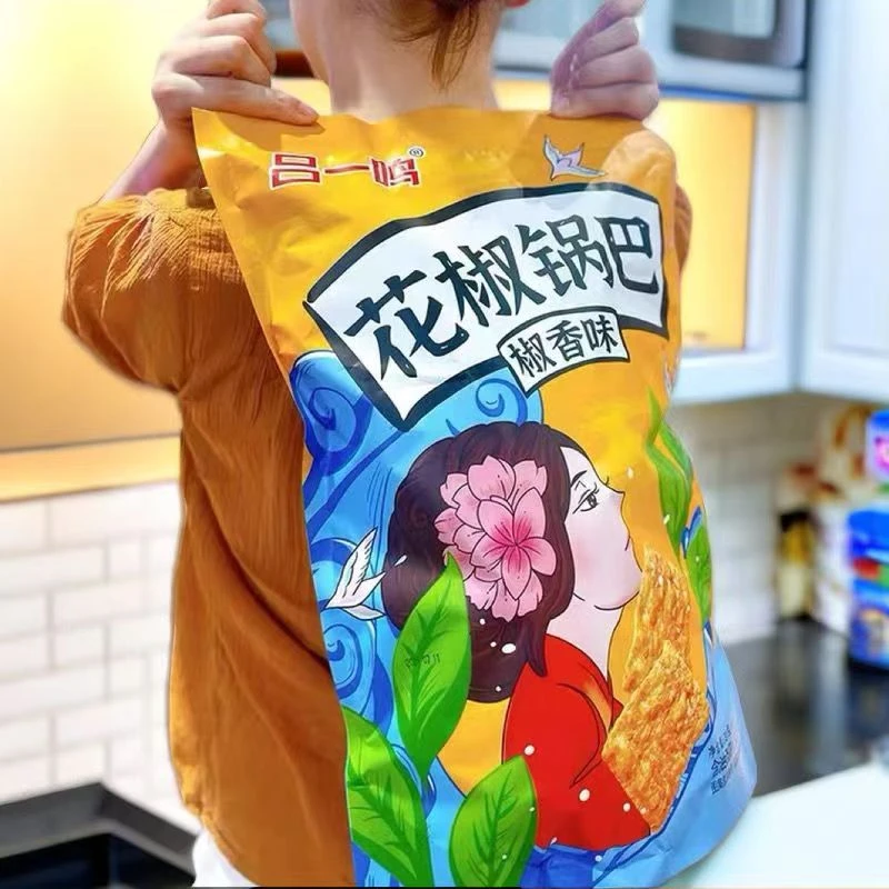 吕一鸣花椒锅巴312g超大包装12小包独立包装椒香酥脆微辣花椒锅巴