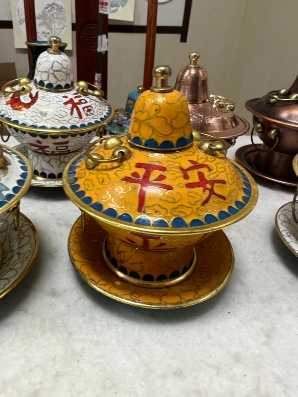 手把件摆件景泰蓝掐丝铜胎纯手工制作小摆件工艺品