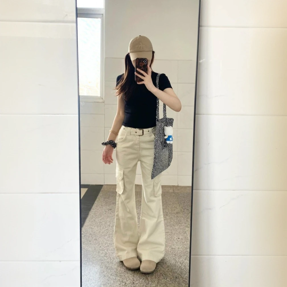 2024年新款牛仔裤宽松阔腿年轻漂亮流行时尚正品ins潮百搭