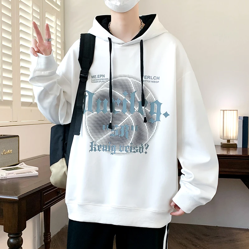 春秋季百搭潮流卫衣男孩青少年初高中学生长袖连帽衫大童上衣服