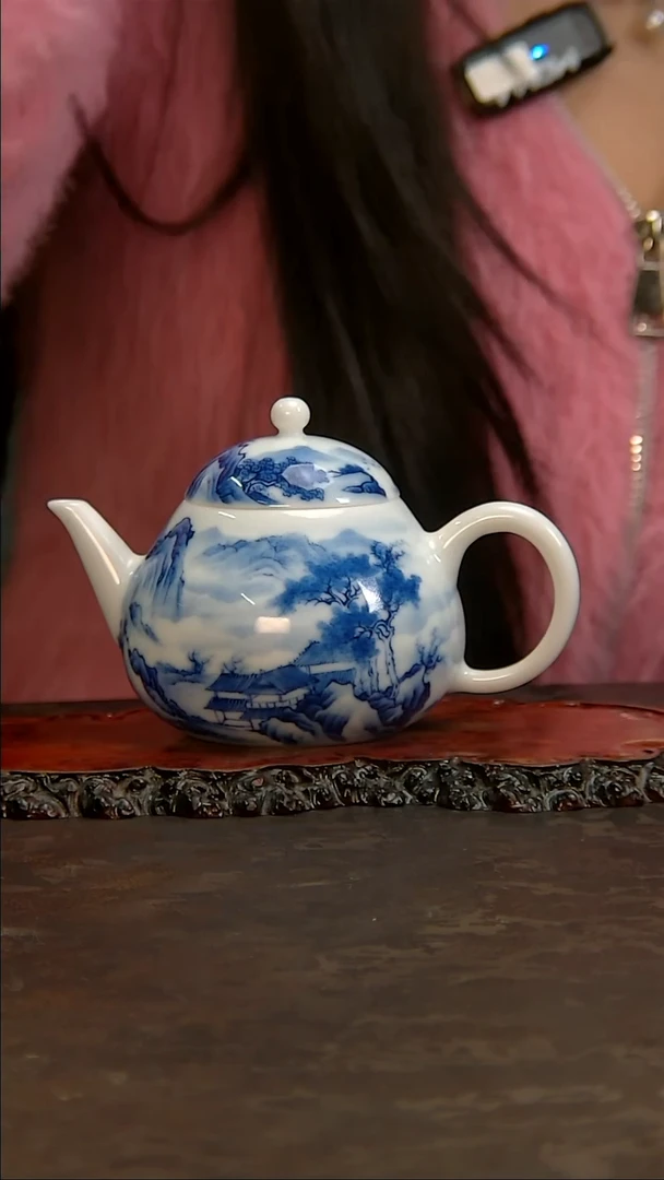 【闪购商品】青花手绘山水主人杯