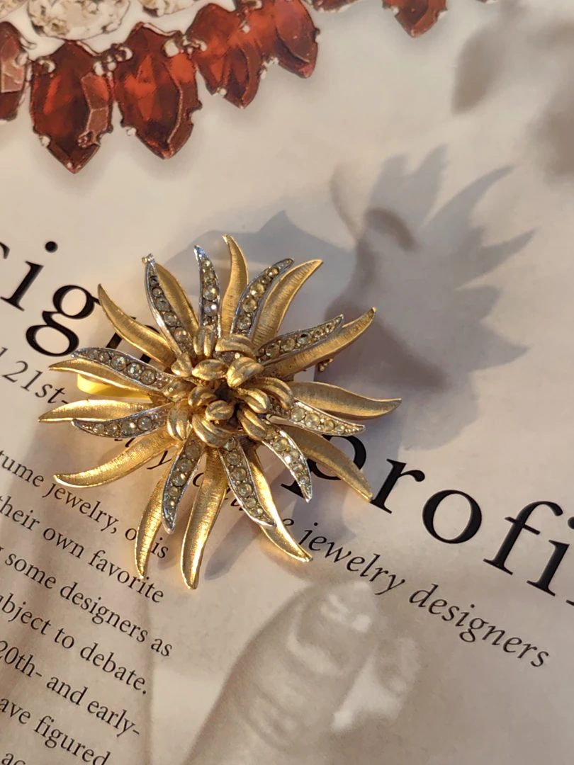 合金胸针 ZZ 合集首饰复古金银撞色花卉胸针组240809