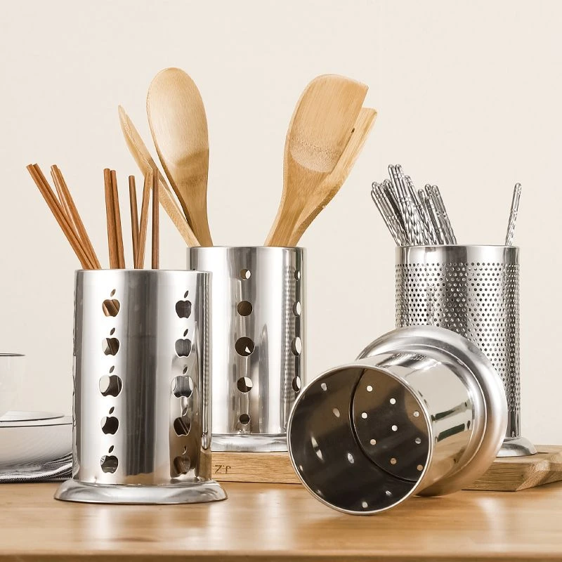 不锈钢沥水筷子筒家用筷子笼筷子架筷子盒沥水筷笼商用餐具收纳盒