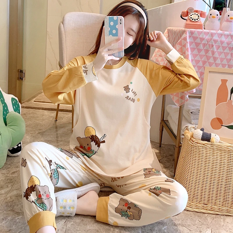 春秋款月子服产后产妇夏季薄款哺乳期怀孕期可外穿孕妇睡衣家居服