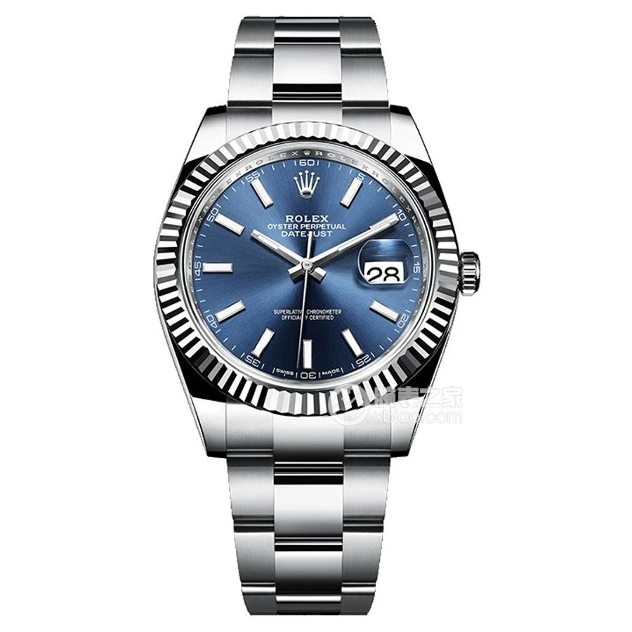 99新 Rolex/劳力士 校长/日志/126334蓝盘夜光刻度41表径经典单表