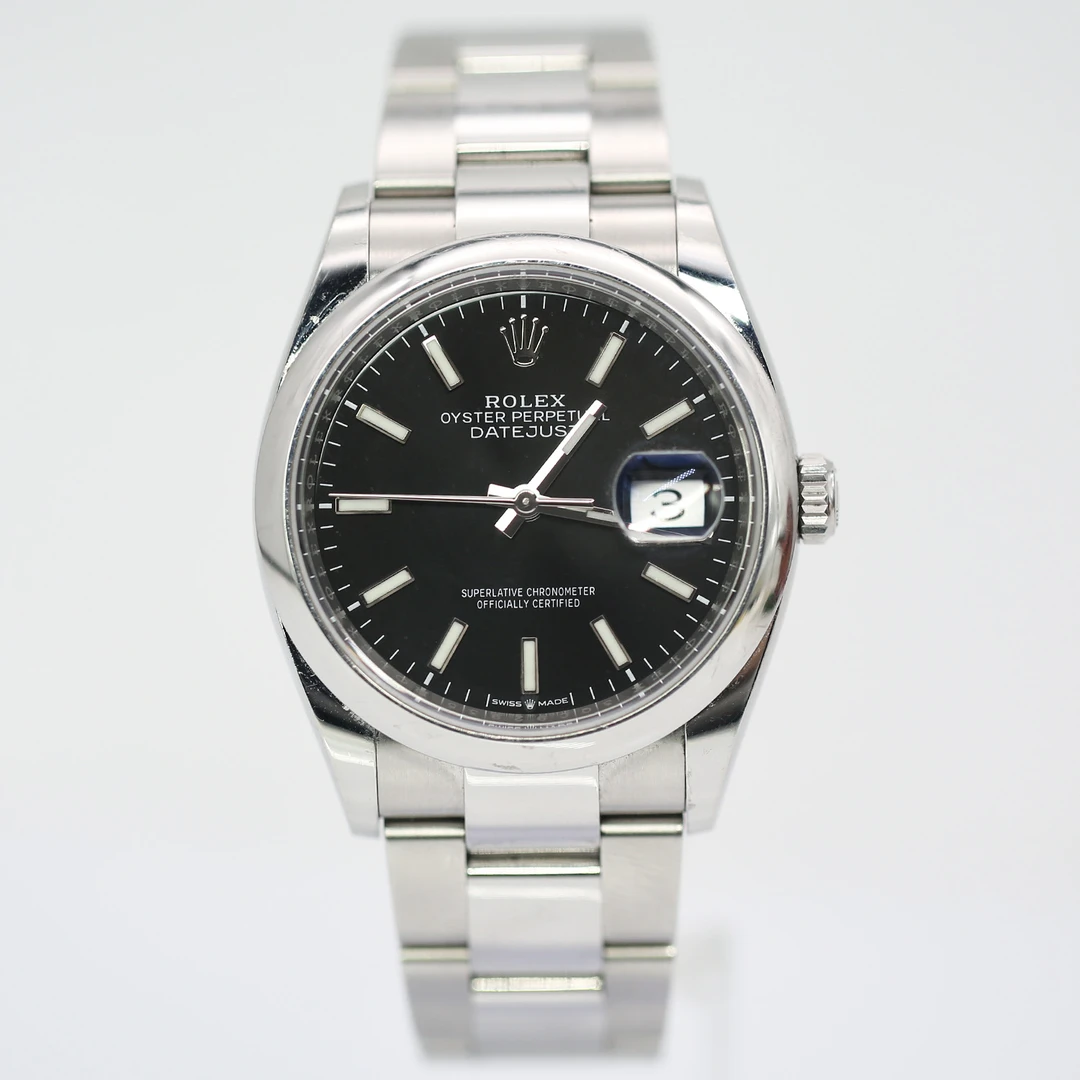 99新 Rolex/劳力士 23年全套/日志/126200/黑盘夜光刻度/36表径