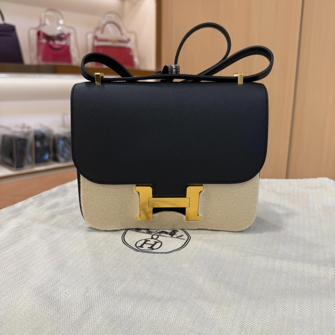 未使用 Hermes/爱马仕 康康19黑金ep皮b刻全套全新