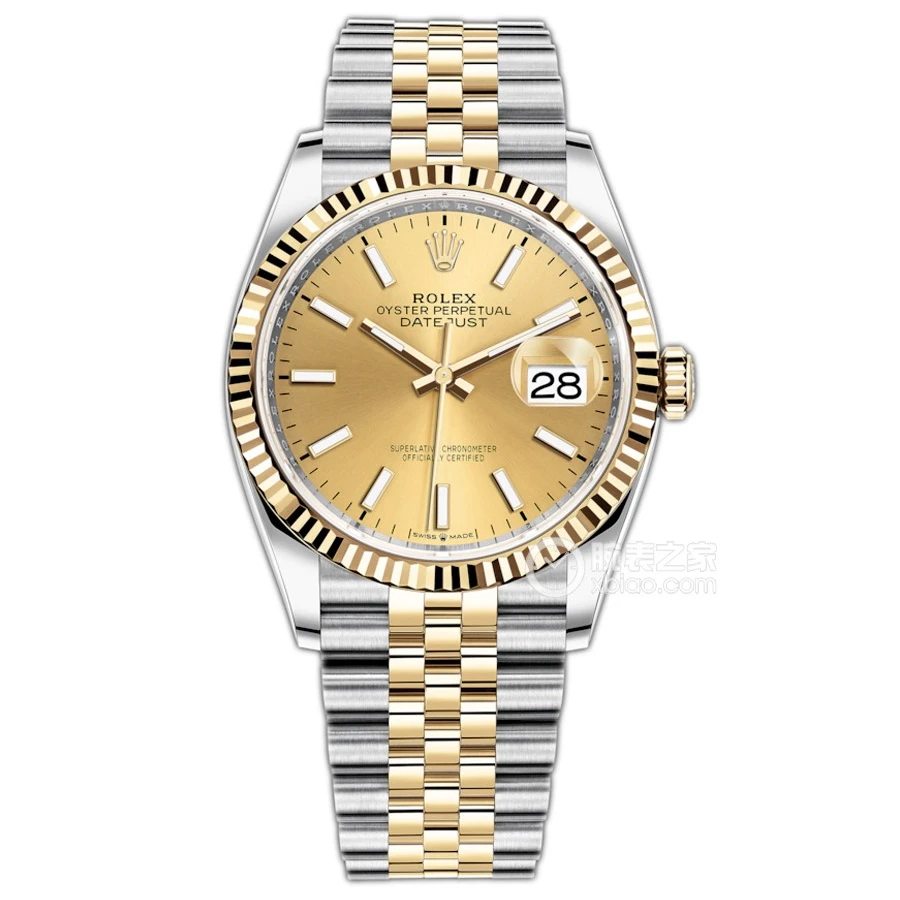 99新 Rolex/劳力士 20年全套/日志/126233/香槟金盘/夜光刻度