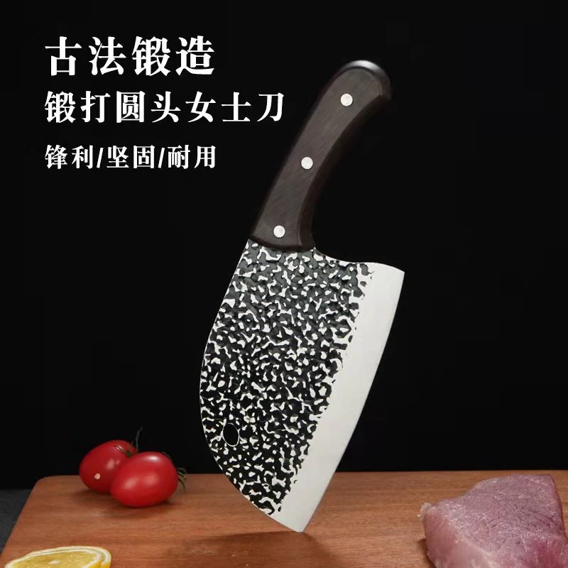 全钢手工锻打切肉刀锋利超快菜刀 不锈钢厨房切片刀具已开刃龙泉