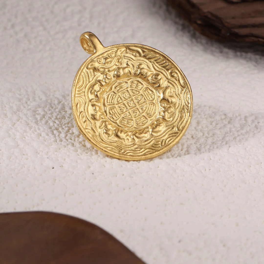 吉金佳懿小白姐姐设计款黄金时尚大九宫套链个性黄金饰品足金