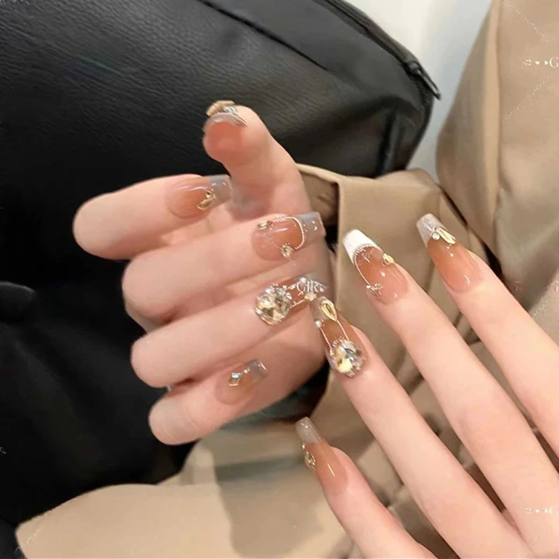 【顶楼大千金】纯手工穿戴甲美甲光疗甲指尖贴反复佩戴美甲