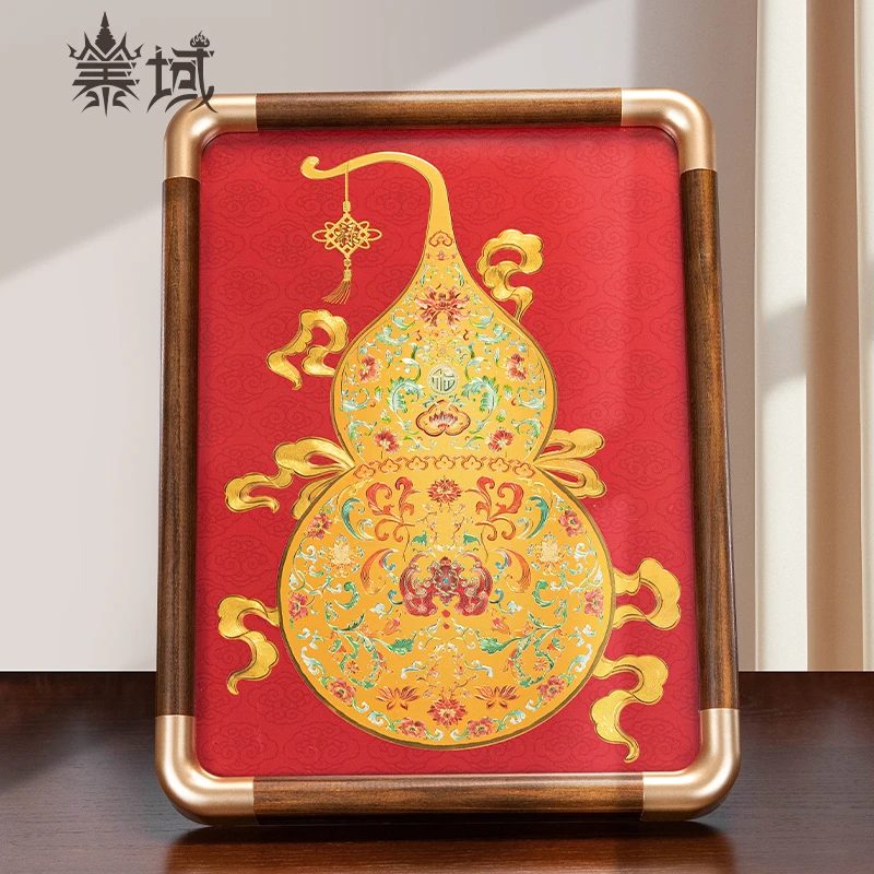 泰域《福禄双全》铜雕画 客厅书房餐厅卧室办公室摆台装饰画B2-654