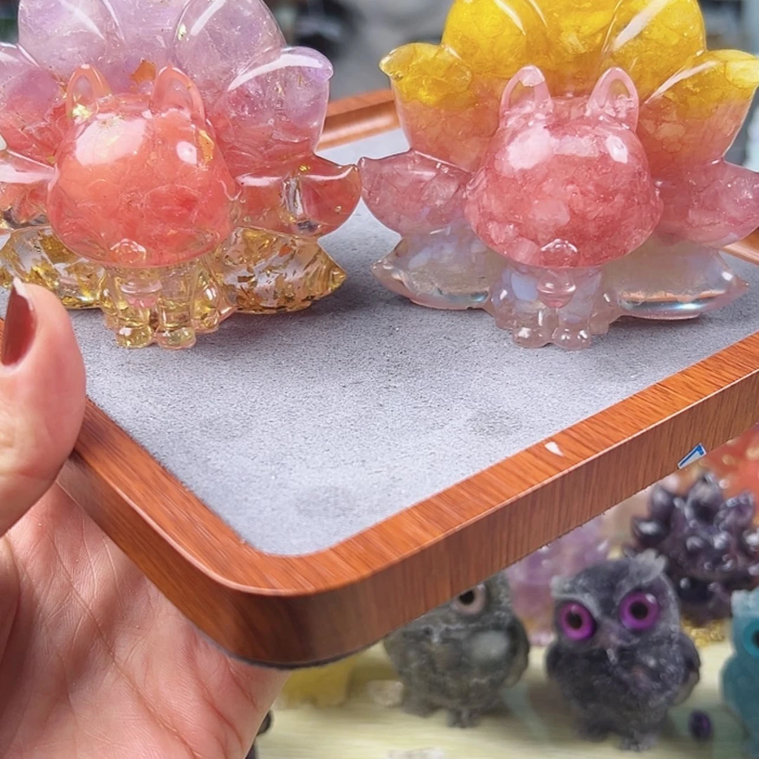 【闪购商品】水晶大型摆件（非配饰）未镶嵌三色一组