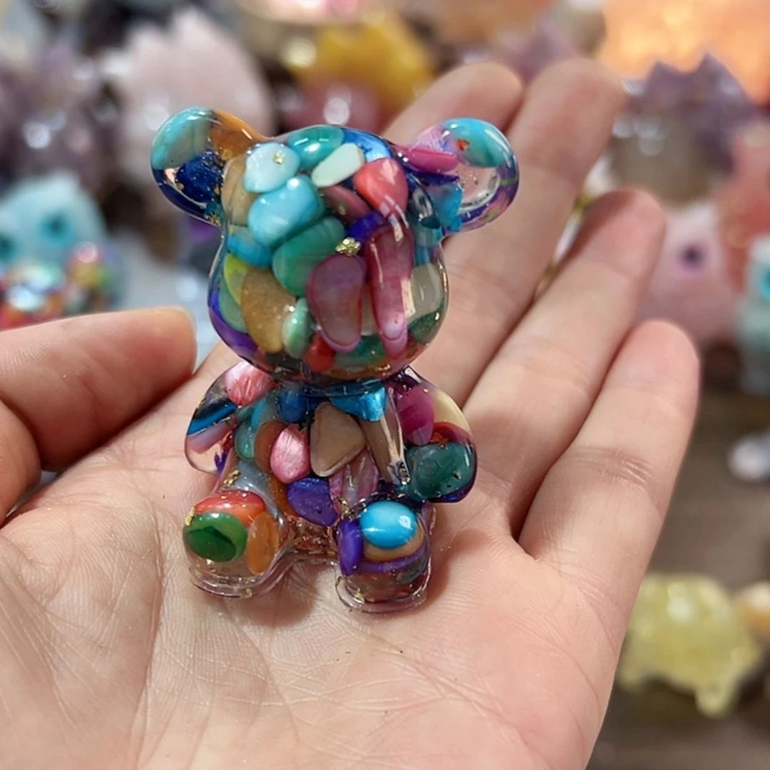 【闪购商品】紫晶大型摆件（非配饰）银S925镶嵌彩贝熊