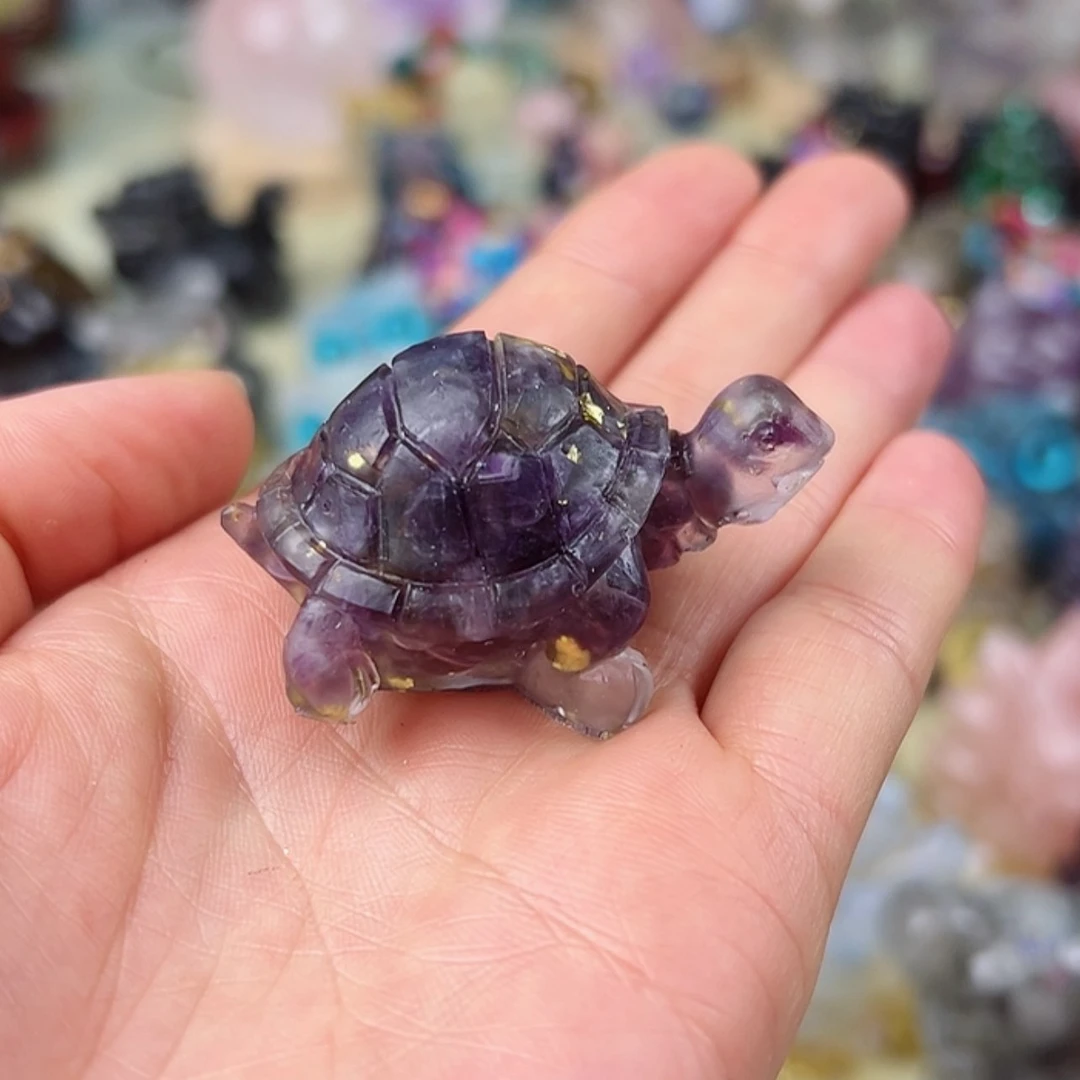 【闪购商品】水晶大型摆件（非配饰）未镶嵌紫小龟