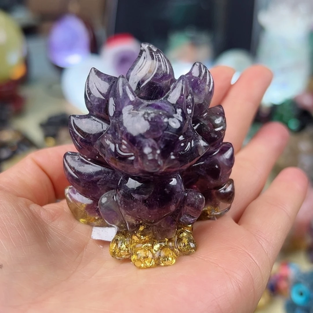 【闪购商品】紫晶大型摆件(非配饰)未镶嵌紫九尾小