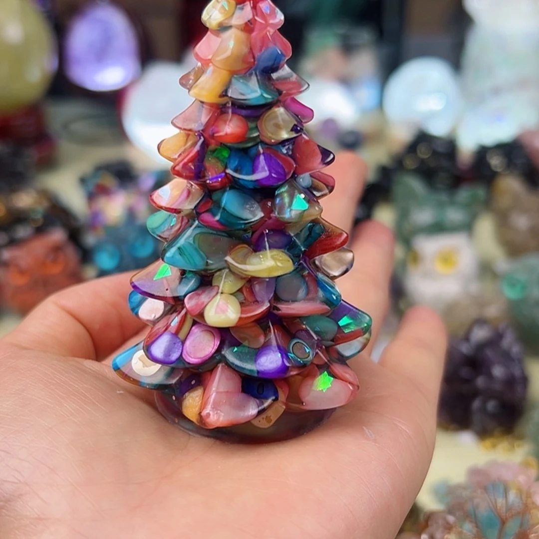 【闪购商品】紫晶大型摆件（非配饰）未镶嵌彩贝圣诞树