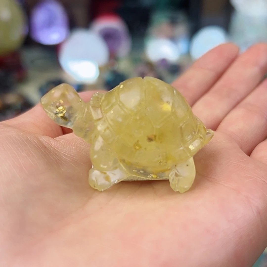 【闪购商品】紫晶大型摆件（非配饰）银S925镶嵌黄小龟