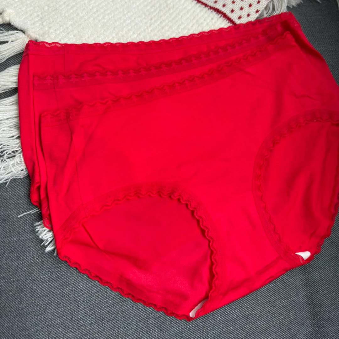 1066-红色女士内裤结婚本命年新年亲肤面料