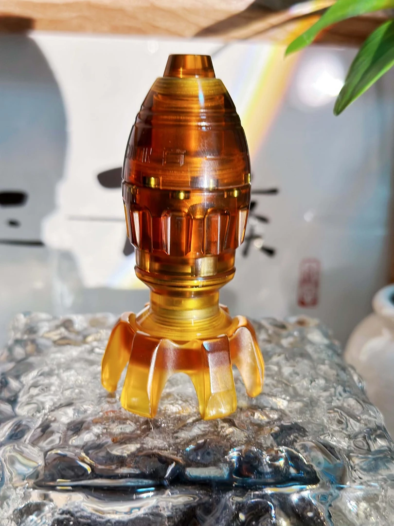 【导弹】PEI琥珀色多玩法EDC解压玩具指尖陀螺啪啪币棘轮桌面摆件