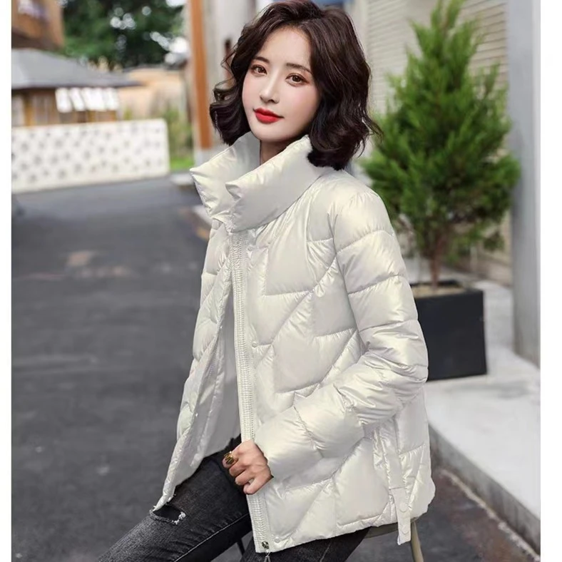 小个子棉服女短款免洗亮面轻薄棉衣面包服宽松小棉袄冬季新款外套