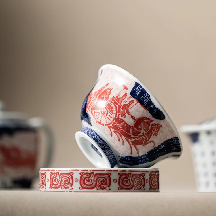 成艺战马侘寂风泡茶专用高级茶具网红高档主人杯个人款茶杯压手杯