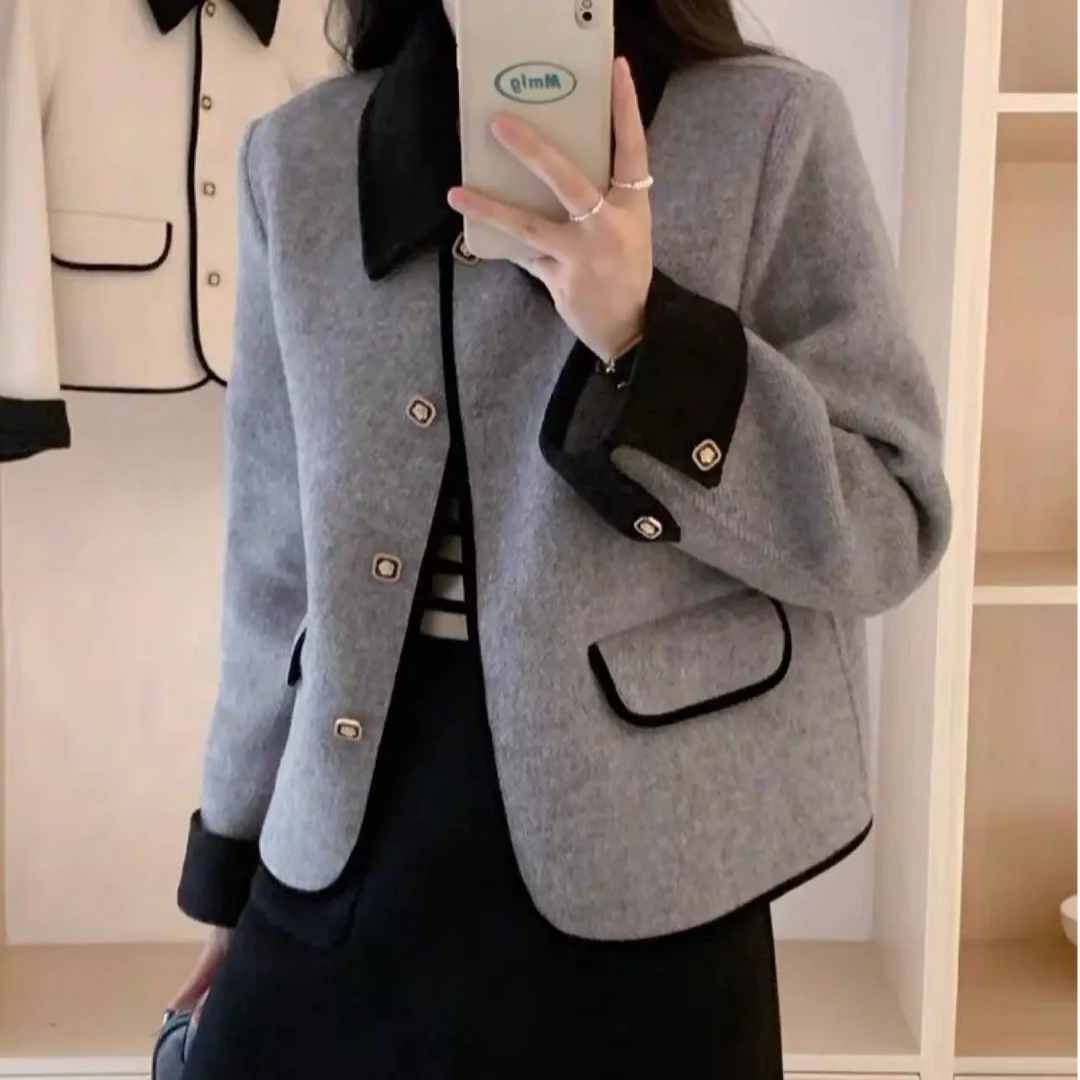 【羊羊专属】新款小香风双面呢大衣外套2233