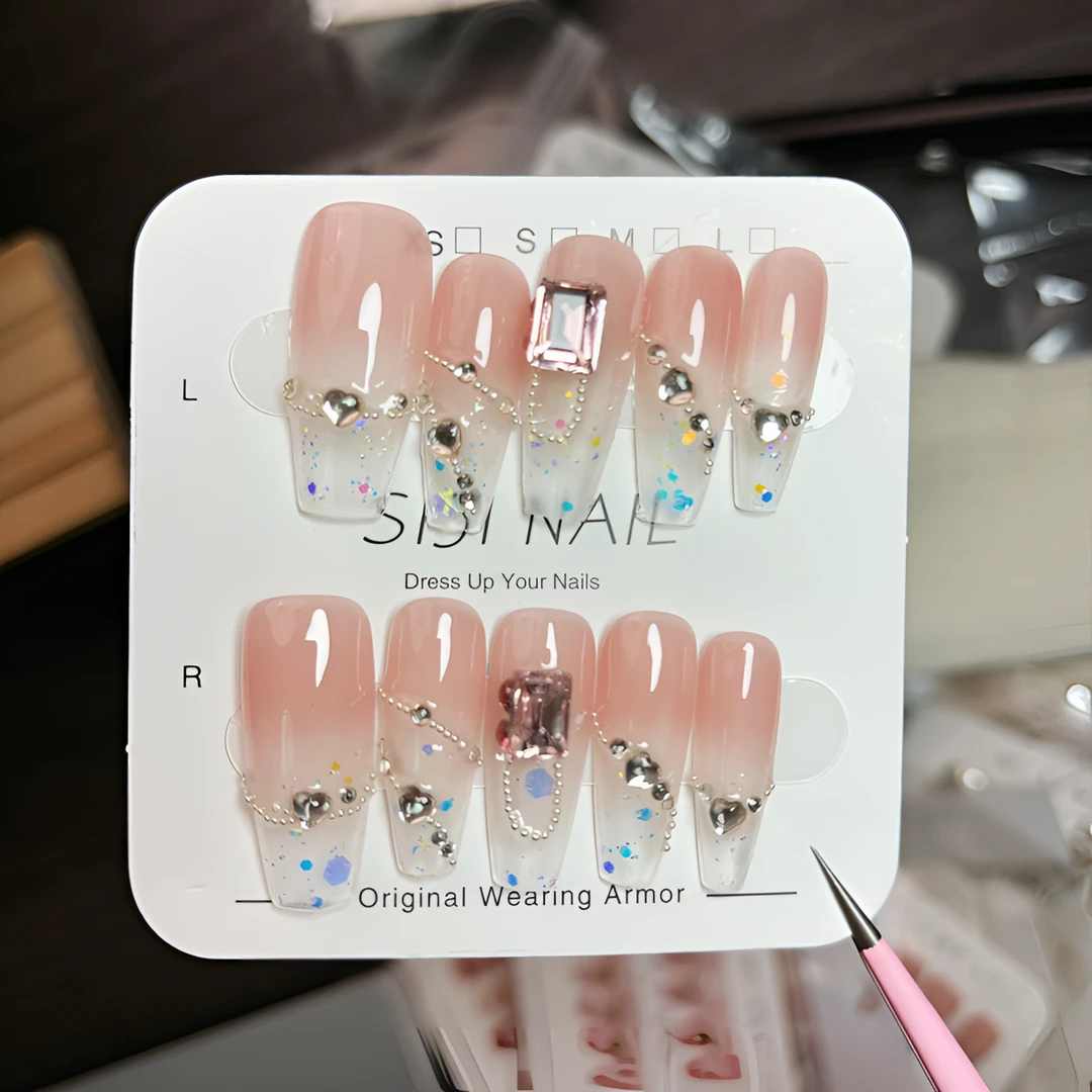 SIJI【璀璨星河】手工穿戴甲 渐变亮闪 时尚 上新