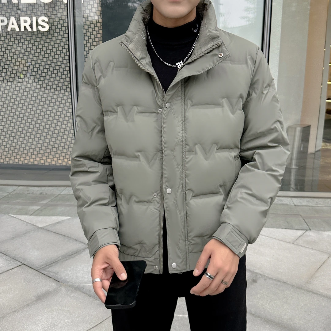 2023冬季新款立领短款羽绒服男士时尚潮流外套男休闲百搭韩版外套