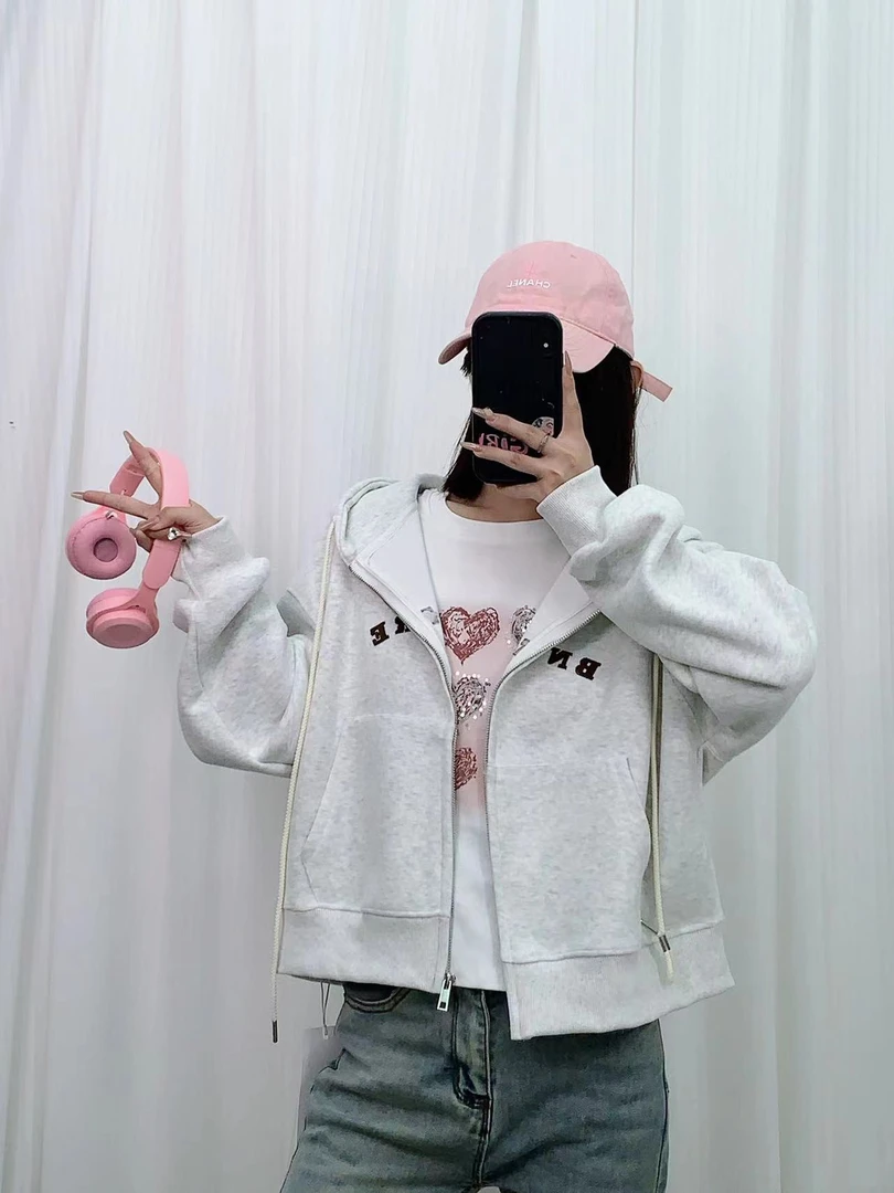 1605韩版BN百搭连帽上衣女外套