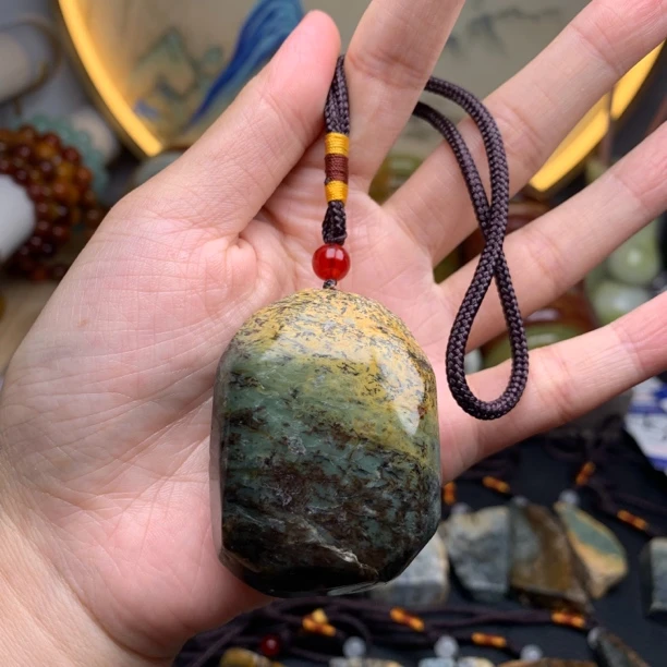 岫岩河磨玉手把件【随机发货】保真正品和田玉手把件