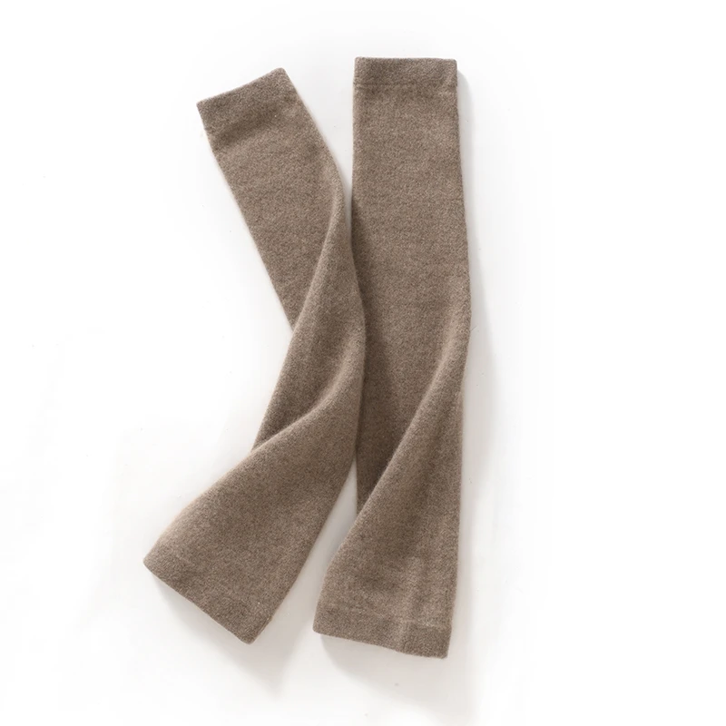秋冬季山羊绒护腿男女纯色保暖内搭过膝袜加长防寒护膝腿套MJ889