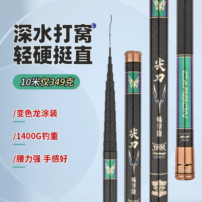 友协尖刀畅享版强悍版传统钓竿碳素舒适轻量化硬度品牌垂钓收缩