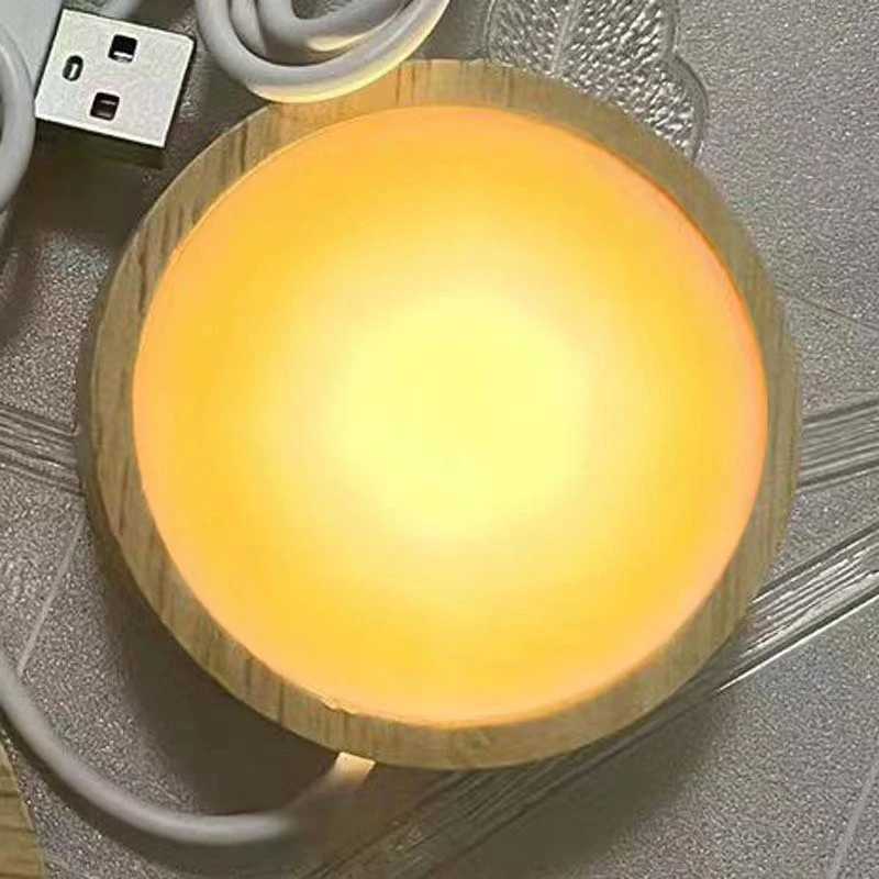 【木质小夜灯系列】diy手工小座灯可充电USB饰品装饰浪漫可爱潮流